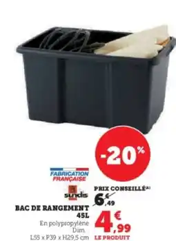 Hyper U Bac de rangement offre