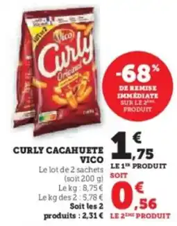 Super U Curly cacahuete vico offre