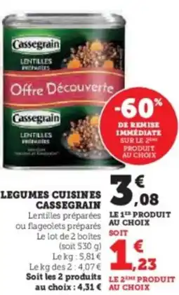 Super U Legumes cuisines cassegrain offre