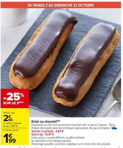 Carrefour Market Eclair au chocolat offre