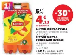Super U Lipton ice tea peche offre