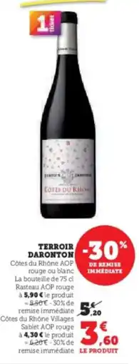Super U Terroir daronton offre