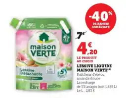 Super U Lessive liquide maison verte offre