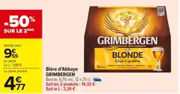 Carrefour Market GRIMBERGEN Bière d'Abbaye offre