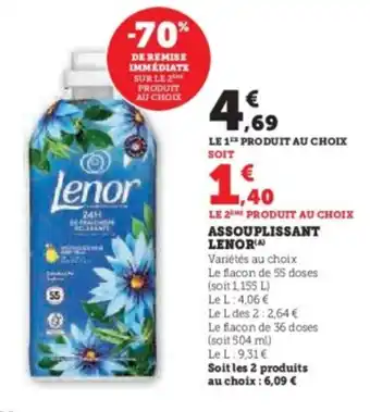 Super U Assouplissant lenor offre