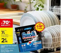 Carrefour Market FINISH Capsules pour lave-vaisselle offre