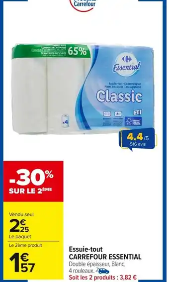 Carrefour Market CARREFOUR ESSENTIAL Essuie-tout offre