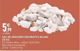 Intermarché Contact Sac de graviers décoratifs blanc offre