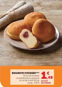 Hyper U Beignets fourrés offre