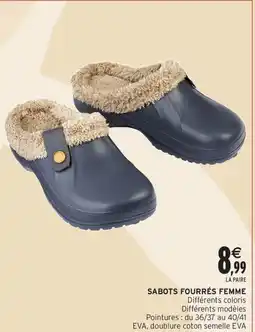 Intermarché Contact Sabots fourrés femme offre