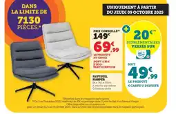 Hyper U Fauteuil harper offre