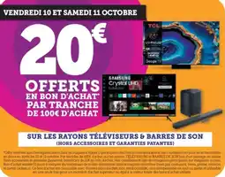 Hyper U SUR LES RAYONS TÉLÉVISEURS & BARRES offre