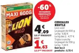 Hyper U Cereales nestle offre