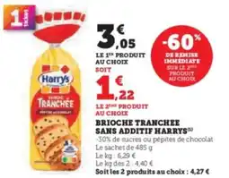 Hyper U Brioche tranchee sans additif harrys offre