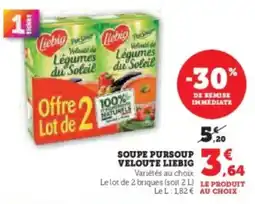 Hyper U Soupe pursoup veloute liebig offre