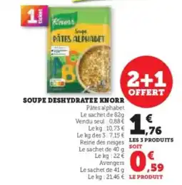 Hyper U Soupe deshydratee knorr offre