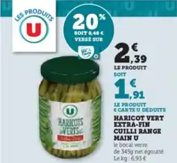 Hyper U Haricot vert extra-fin cuilli range main u offre