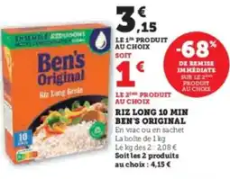 Hyper U Riz long 10 min ben's original offre