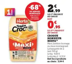 Hyper U Croque monsieur herta offre