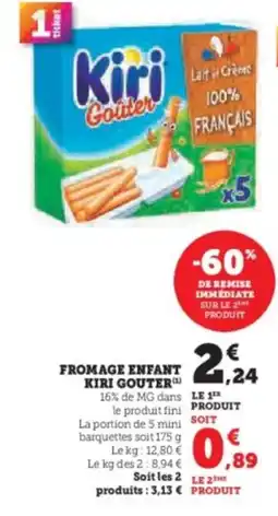 Hyper U Fromage enfant kiri gouter offre