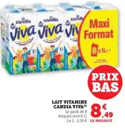 Hyper U Lait vitamine candia viva offre