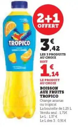 Hyper U Boisson aux fruits tropico offre