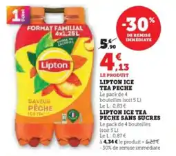 Hyper U Lipton ice tea peche offre