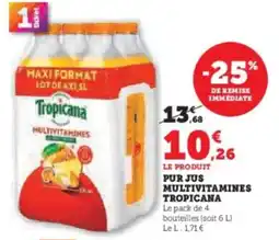 Hyper U Pur jus multivitamines tropicana offre