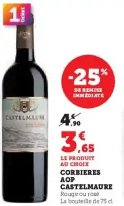 Hyper U Corbieres aop castelmaure offre