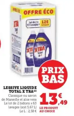 Hyper U Lessive liquide total xtra offre