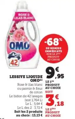 Hyper U Lessive liquide omo offre