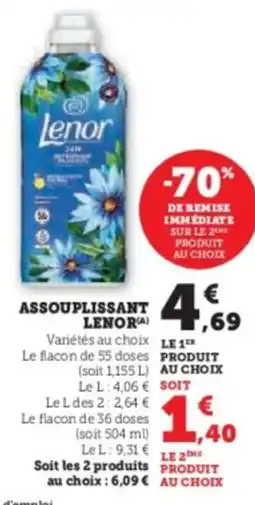 Hyper U Assouplissant lenor offre