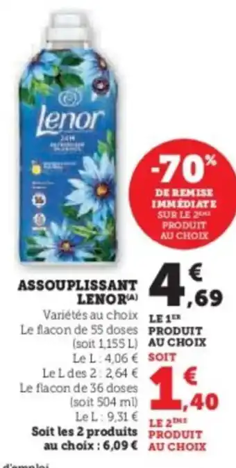 Hyper U Assouplissant lenor offre