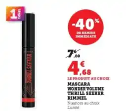 Hyper U Mascara wonder volume thrill seeker rimmel offre