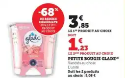 Hyper U Petite bougie glade offre