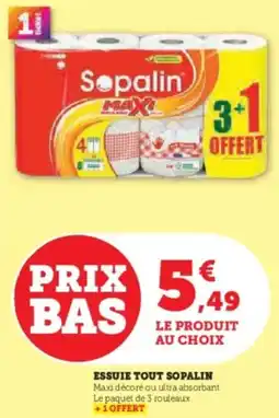 Hyper U Essuie tout sopalin offre