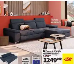 Conforama Canapé d'angle convertible Lara offre