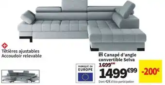 Conforama Canapé d'angle convertible Selva offre