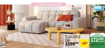 Conforama Canapé d'angle de relaxation électrique nuage offre