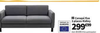 Conforama Canapé fixe 3 places ridley offre