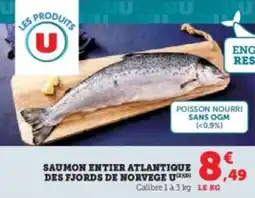 Hyper U Saumon entier atlantique des fjords de norvege u offre