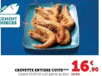 Hyper U Crevette entiere cuite offre