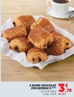 Hyper U 8 pains chocolat pur beurre u offre