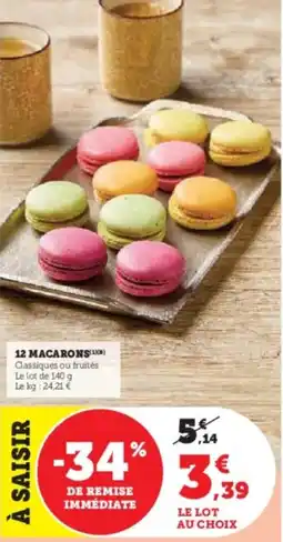 Hyper U 12 macarons offre