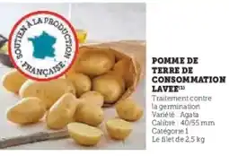 Hyper U Pomme de terre de consommation lavee offre