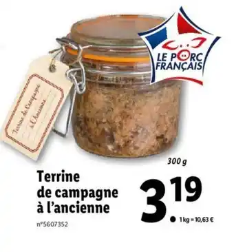 Terrine de campagne à l'ancienne