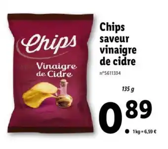 Lidl Chips saveur vinaigre de cidre offre