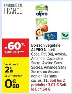Carrefour Boisson végétale ALPRO offre