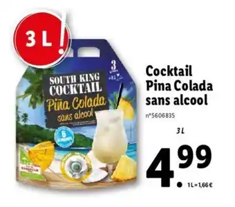 Lidl Cocktail pina colada sans alcool offre