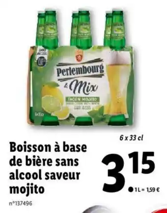 Lidl Boisson à base de bière sans alcool saveur mojito offre
